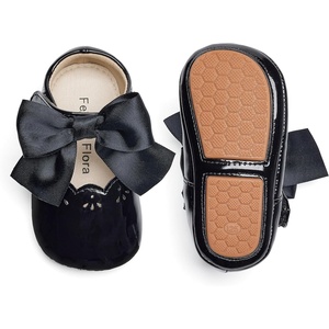 image:imageFelix amp Flora Baby Dress Shoes  Infant Baby Girls Mary Jane Flats Moccasinss Soft Sole Walking Crib ShoesBn34black