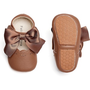 image:imageFelix amp Flora Baby Dress Shoes  Infant Baby Girls Mary Jane Flats Moccasinss Soft Sole Walking Crib ShoesBn34fl Brown