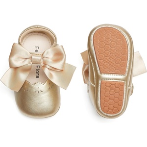 image:imageFelix amp Flora Baby Dress Shoes  Infant Baby Girls Mary Jane Flats Moccasinss Soft Sole Walking Crib ShoesBn34fl Gold