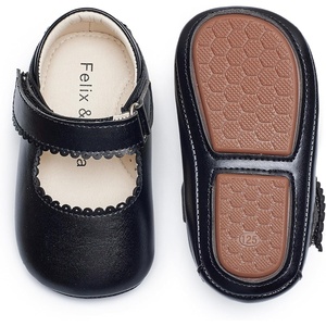 image:imageFelix amp Flora Baby Dress Shoes  Infant Baby Girls Mary Jane Flats Moccasinss Soft Sole Walking Crib ShoesBn43black