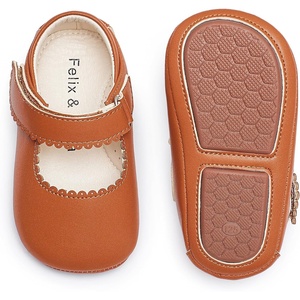 image:imageFelix amp Flora Baby Dress Shoes  Infant Baby Girls Mary Jane Flats Moccasinss Soft Sole Walking Crib ShoesBn43brown