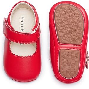 image:imageFelix amp Flora Baby Dress Shoes  Infant Baby Girls Mary Jane Flats Moccasinss Soft Sole Walking Crib ShoesBn43red
