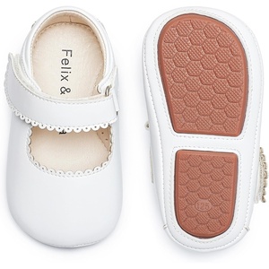 image:imageFelix amp Flora Baby Dress Shoes  Infant Baby Girls Mary Jane Flats Moccasinss Soft Sole Walking Crib ShoesBn43white