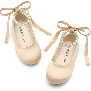 image:imageFelix amp Flora Girls Toddler Little Ballet Shoes  Flower Girls Mary Jane Flats Dress Shoes Party WeddingB836dark Nude