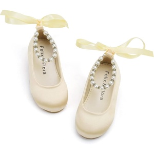 image:imageFelix amp Flora Girls Toddler Little Ballet Shoes  Flower Girls Mary Jane Flats Dress Shoes Party WeddingB836gold