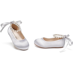 image:imageFelix amp Flora Girls Toddler Little Ballet Shoes  Flower Girls Mary Jane Flats Dress Shoes Party WeddingB836grey