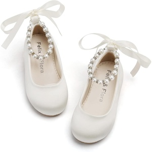 image:imageFelix amp Flora Girls Toddler Little Ballet Shoes  Flower Girls Mary Jane Flats Dress Shoes Party WeddingB836ivory White