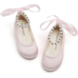 image:imageFelix amp Flora Girls Toddler Little Ballet Shoes  Flower Girls Mary Jane Flats Dress Shoes Party WeddingB836light Pink