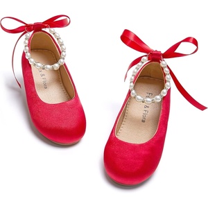 image:imageFelix amp Flora Girls Toddler Little Ballet Shoes  Flower Girls Mary Jane Flats Dress Shoes Party WeddingB836red