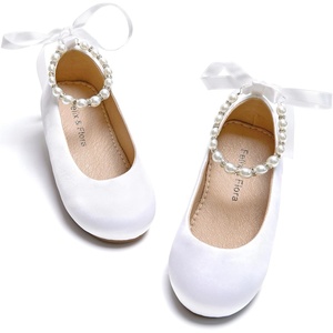 image:imageFelix amp Flora Girls Toddler Little Ballet Shoes  Flower Girls Mary Jane Flats Dress Shoes Party WeddingB836white