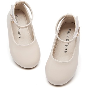 image:imageFelix amp Flora Girls Toddler Little Ballet Shoes  Flower Girls Mary Jane Flats Dress Shoes Party WeddingB842fl Beige