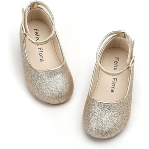 image:imageFelix amp Flora Girls Toddler Little Ballet Shoes  Flower Girls Mary Jane Flats Dress Shoes Party WeddingB842gold