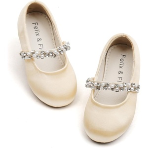 image:imageFelix amp Flora Girls Toddler Little Ballet Shoes  Flower Girls Mary Jane Flats Dress Shoes Party WeddingB862champagne Gold