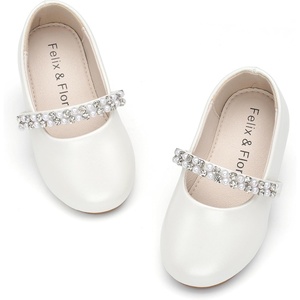 image:imageFelix amp Flora Girls Toddler Little Ballet Shoes  Flower Girls Mary Jane Flats Dress Shoes Party WeddingB862pearl White