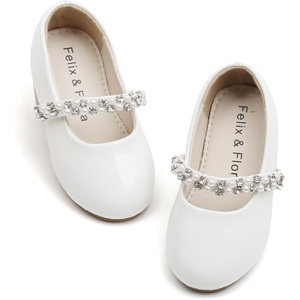 image:imageFelix amp Flora Girls Toddler Little Ballet Shoes  Flower Girls Mary Jane Flats Dress Shoes Party WeddingB862pl White