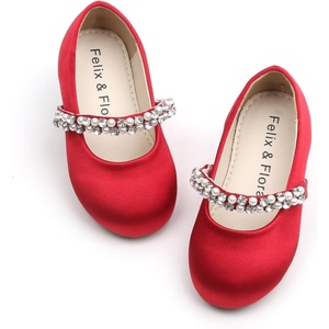 image:imageFelix amp Flora Girls Toddler Little Ballet Shoes  Flower Girls Mary Jane Flats Dress Shoes Party WeddingB862red
