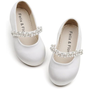 image:imageFelix amp Flora Girls Toddler Little Ballet Shoes  Flower Girls Mary Jane Flats Dress Shoes Party WeddingB862white