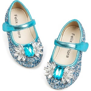 image:imageFelix amp Flora Girls Toddler Little Ballet Shoes  Flower Girls Mary Jane Flats Dress Shoes Party WeddingB871blue