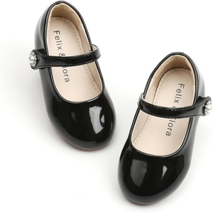 image:imageFelix amp Flora Girls Toddler Little Ballet Shoes  Flower Girls Mary Jane Flats Dress Shoes Party WeddingB883black