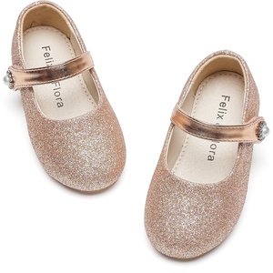 image:imageFelix amp Flora Girls Toddler Little Ballet Shoes  Flower Girls Mary Jane Flats Dress Shoes Party WeddingB883glitter Pink