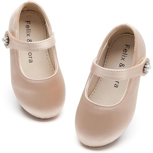 image:imageFelix amp Flora Girls Toddler Little Ballet Shoes  Flower Girls Mary Jane Flats Dress Shoes Party WeddingB883s Dark Nude