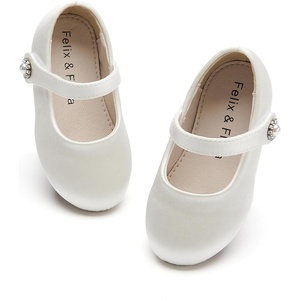 image:imageFelix amp Flora Girls Toddler Little Ballet Shoes  Flower Girls Mary Jane Flats Dress Shoes Party WeddingB883s Ivory White