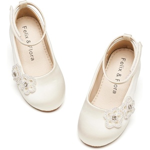 image:imageFelix amp Flora Girls Toddler Little Ballet Shoes  Flower Girls Mary Jane Flats Dress Shoes Party WeddingB897ivory White