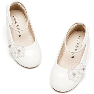 image:imageFelix amp Flora Girls Toddler Little Ballet Shoes  Flower Girls Mary Jane Flats Dress Shoes Party WeddingB897pl White