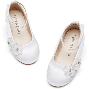 image:imageFelix amp Flora Girls Toddler Little Ballet Shoes  Flower Girls Mary Jane Flats Dress Shoes Party WeddingB897white