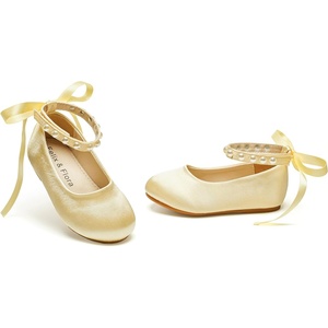 image:imageFelix amp Flora Girls Toddler Little Ballet Shoes  Flower Girls Mary Jane Flats Dress Shoes Party WeddingB898gold