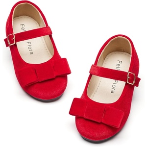 image:imageFelix amp Flora Girls Toddler Little Ballet Shoes  Flower Girls Mary Jane Flats Dress Shoes Party WeddingBf16red