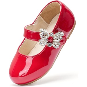 image:imageFelix amp Flora Girls Toddler Little Ballet Shoes  Flower Girls Mary Jane Flats Dress Shoes Party WeddingBf23pl Red