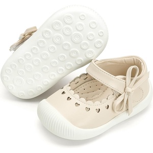 image:imageFelix amp Flora Soft Sole Baby Dress Shoes  Infant Baby Walking Shoes Moccasinss Rubber Sole Crib ShoesByb06beige