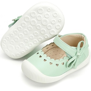 image:imageFelix amp Flora Soft Sole Baby Dress Shoes  Infant Baby Walking Shoes Moccasinss Rubber Sole Crib ShoesByb06light Green
