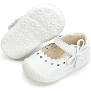 image:imageFelix amp Flora Soft Sole Baby Dress Shoes  Infant Baby Walking Shoes Moccasinss Rubber Sole Crib ShoesByb06white