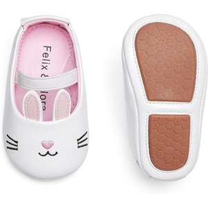 image:imageFelix amp Flora Soft Sole Baby Shoes  Infant Baby Girls Ballet Flats Moccasinss Rubber Sole Walking Crib ShoesBn01pink