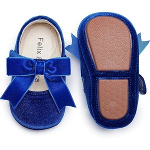 image:imageFelix amp Flora Soft Sole Baby Shoes  Infant Baby Girls Ballet Flats Moccasinss Rubber Sole Walking Crib ShoesBn38navy Blue