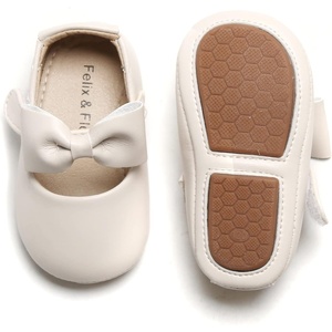 image:imageFelix amp Flora Soft Sole Baby Shoes  Infant Baby Walking Shoes Moccasinss Rubber Sole Crib ShoesB03beige