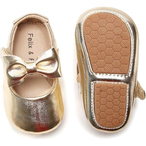 image:imageFelix amp Flora Soft Sole Baby Shoes  Infant Baby Walking Shoes Moccasinss Rubber Sole Crib ShoesB03gold