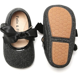 image:imageFelix amp Flora Soft Sole Baby Shoes  Infant Baby Walking Shoes Moccasinss Rubber Sole Crib ShoesB10black