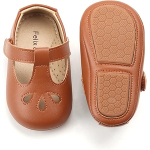 image:imageFelix amp Flora Soft Sole Baby Shoes  Infant Baby Walking Shoes Moccasinss Rubber Sole Crib ShoesB22brown