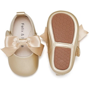 image:imageFelix amp Flora Soft Sole Baby Shoes  Infant Baby Walking Shoes Moccasinss Rubber Sole Crib ShoesB8705gold