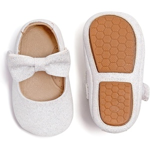image:imageFelix amp Flora Soft Sole Baby Shoes  Infant Baby Walking Shoes Moccasinss Rubber Sole Crib ShoesB8712glitter White