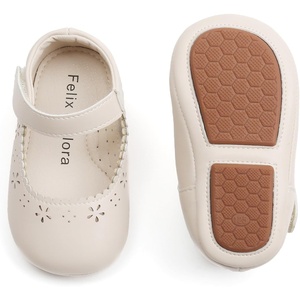 image:imageFelix amp Flora Soft Sole Baby Shoes  Infant Baby Walking Shoes Moccasinss Rubber Sole Crib ShoesB8717beige
