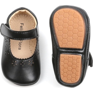 image:imageFelix amp Flora Soft Sole Baby Shoes  Infant Baby Walking Shoes Moccasinss Rubber Sole Crib ShoesB8717black