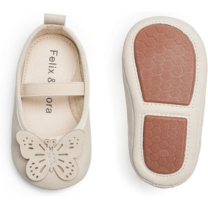 image:imageFelix amp Flora Soft Sole Baby Shoes  Infant Baby Walking Shoes Moccasinss Rubber Sole Crib ShoesB8731beige