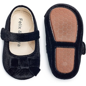 image:imageFelix amp Flora Soft Sole Baby Shoes  Infant Baby Walking Shoes Moccasinss Rubber Sole Crib ShoesBn41black
