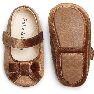 image:imageFelix amp Flora Soft Sole Baby Shoes  Infant Baby Walking Shoes Moccasinss Rubber Sole Crib ShoesBn41brown