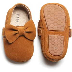 image:imageFelix amp Flora Soft Sole Baby Shoes  Infant Baby Walking Shoes Moccasinss Rubber Sole Crib ShoesBrown