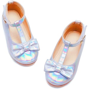 image:imageFelix amp Flora Toddler Flower Girl Dress Shoes  Baby Girl Ballet Mary Jane Flats for Party School WeddingB325silver